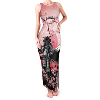 Personalised Japan Samurai Warrior Family Matching Tank Maxi Dress and Hawaiian Shirt Japanese Cherry Blossom Polynesian Pattern LT14 Mom's Dress Pink - Polynesian Pride