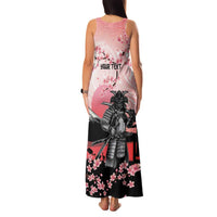 Personalised Japan Samurai Warrior Family Matching Tank Maxi Dress and Hawaiian Shirt Japanese Cherry Blossom Polynesian Pattern LT14 - Polynesian Pride