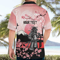 Personalised Japan Samurai Warrior Hawaiian Shirt Japanese Cherry Blossom Polynesian Pattern - Polynesian Pride