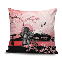 Personalised Japan Samurai Warrior Pillow Cover Japanese Cherry Blossom Polynesian Pattern LT14 Pink - Polynesian Pride