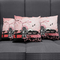 Personalised Japan Samurai Warrior Pillow Cover Japanese Cherry Blossom Polynesian Pattern LT14 - Polynesian Pride