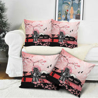 Personalised Japan Samurai Warrior Pillow Cover Japanese Cherry Blossom Polynesian Pattern LT14 - Polynesian Pride