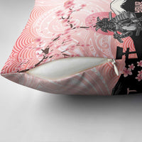 Personalised Japan Samurai Warrior Pillow Cover Japanese Cherry Blossom Polynesian Pattern LT14 - Polynesian Pride