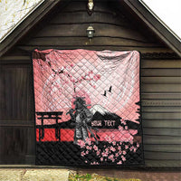 Personalised Japan Samurai Warrior Quilt Japanese Cherry Blossom Polynesian Pattern LT14 - Polynesian Pride