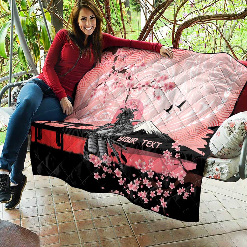 Personalised Japan Samurai Warrior Quilt Japanese Cherry Blossom Polynesian Pattern LT14 - Polynesian Pride