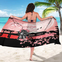 Personalised Japan Samurai Warrior Sarong Japanese Cherry Blossom Polynesian Pattern LT14 - Polynesian Pride