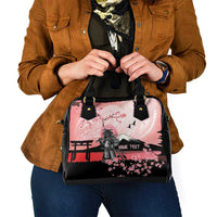 Personalised Japan Samurai Warrior Shoulder Handbag Japanese Cherry Blossom Polynesian Pattern LT14 - Polynesian Pride