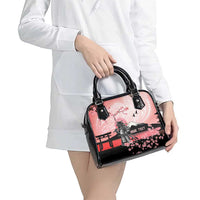 Personalised Japan Samurai Warrior Shoulder Handbag Japanese Cherry Blossom Polynesian Pattern LT14 - Polynesian Pride
