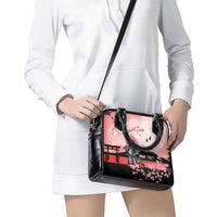Personalised Japan Samurai Warrior Shoulder Handbag Japanese Cherry Blossom Polynesian Pattern LT14 - Polynesian Pride