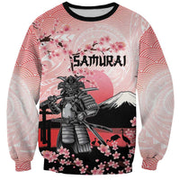 Personalised Japan Samurai Warrior Sweatshirt Japanese Cherry Blossom Polynesian Pattern LT14 Unisex Pink - Polynesian Pride