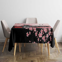 Personalised Japan Samurai Warrior Tablecloth Japanese Cherry Blossom Polynesian Pattern LT14 - Polynesian Pride