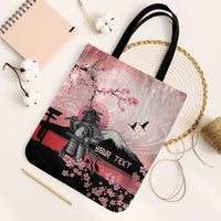 Personalised Japan Samurai Warrior Tote Bag Japanese Cherry Blossom Polynesian Pattern LT14 Black Strap One Size Pink - Polynesian Pride