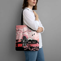 Personalised Japan Samurai Warrior Tote Bag Japanese Cherry Blossom Polynesian Pattern LT14 - Polynesian Pride