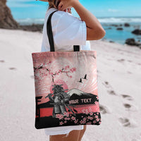 Personalised Japan Samurai Warrior Tote Bag Japanese Cherry Blossom Polynesian Pattern LT14 - Polynesian Pride