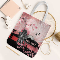 Personalised Japan Samurai Warrior Tote Bag Japanese Cherry Blossom Polynesian Pattern LT14 White Strap One Size Pink - Polynesian Pride