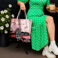 Personalised Japan Samurai Warrior Tote Bag Japanese Cherry Blossom Polynesian Pattern LT14 - Polynesian Pride