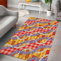 Hawaii Kahili Palaka Motifs Area Rug Hawaiian Honohono Pikake Lei