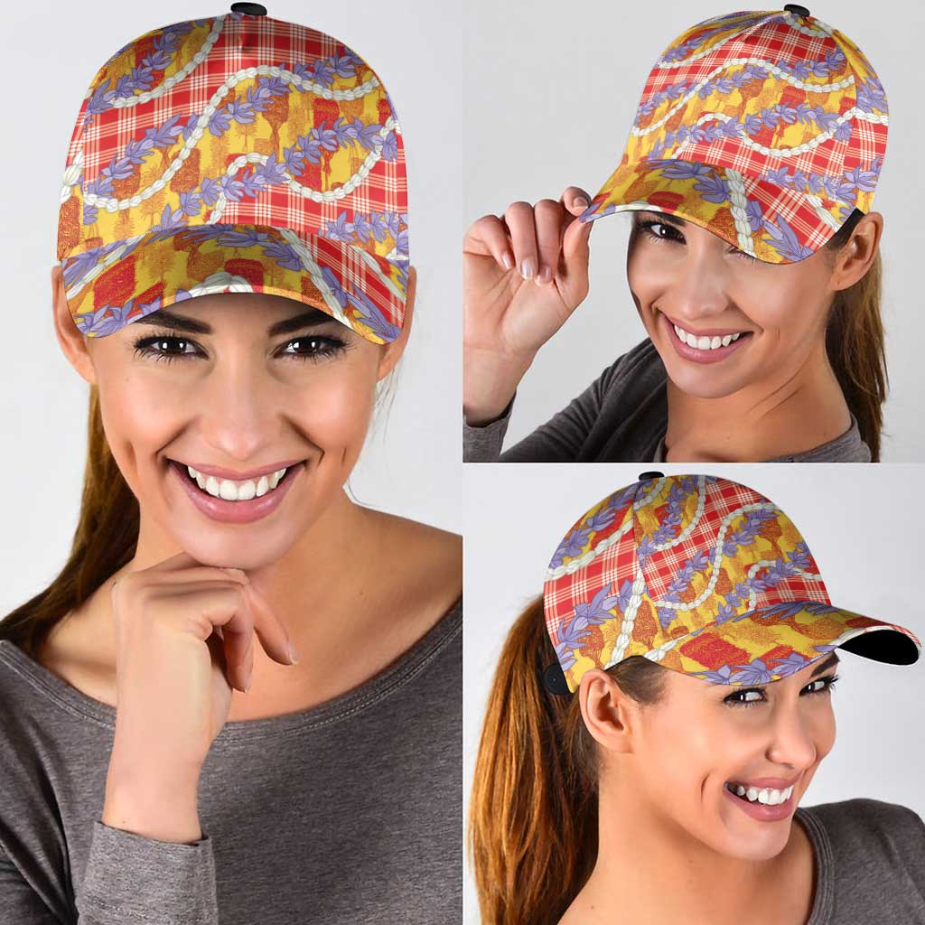 Hawaii Kahili Palaka Motifs Classic Cap Hawaiian Honohono Pikake Lei LT14 - Polynesian Pride