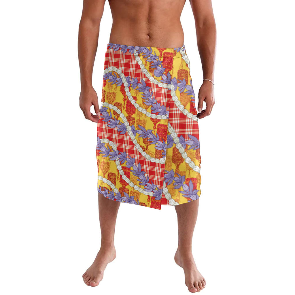 Hawaii Kahili Palaka Motifs Lavalava Hawaiian Honohono Pikake Lei