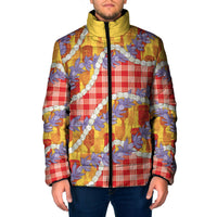 Hawaii Kahili Palaka Motifs Padded Jacket Hawaiian Honohono Pikake Lei