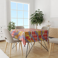 Hawaii Kahili Palaka Motifs Tablecloth Hawaiian Honohono Pikake Lei