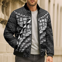 Hawaii Lauhala Tattoo Bomber Puffer Jacket Hawaiian Hala Leaf Weaving