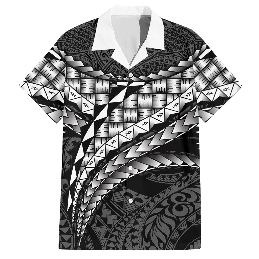 Hawaii Lauhala Tattoo Hawaiian Shirt Hawaiian Hala Leaf Weaving LT14 Black - Polynesian Pride