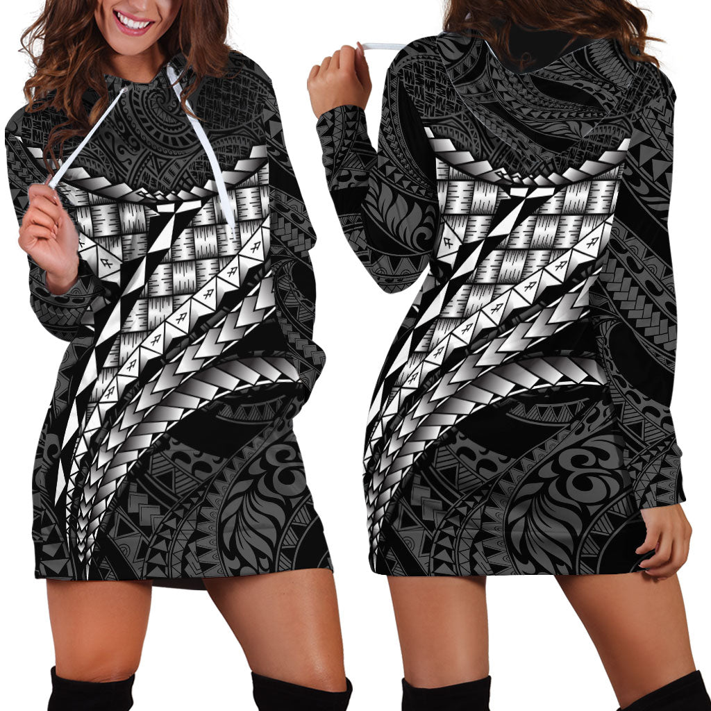 Hawaii Lauhala Tattoo Hoodie Dress Hawaiian Hala Leaf Weaving