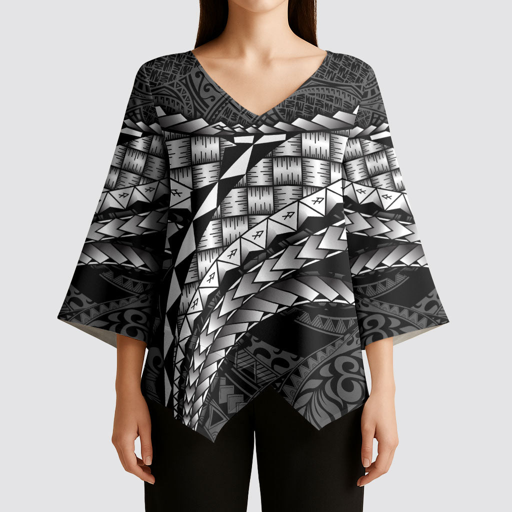 Hawaii Lauhala Tattoo Kimono Sleeve Blouse Hawaiian Hala Leaf Weaving