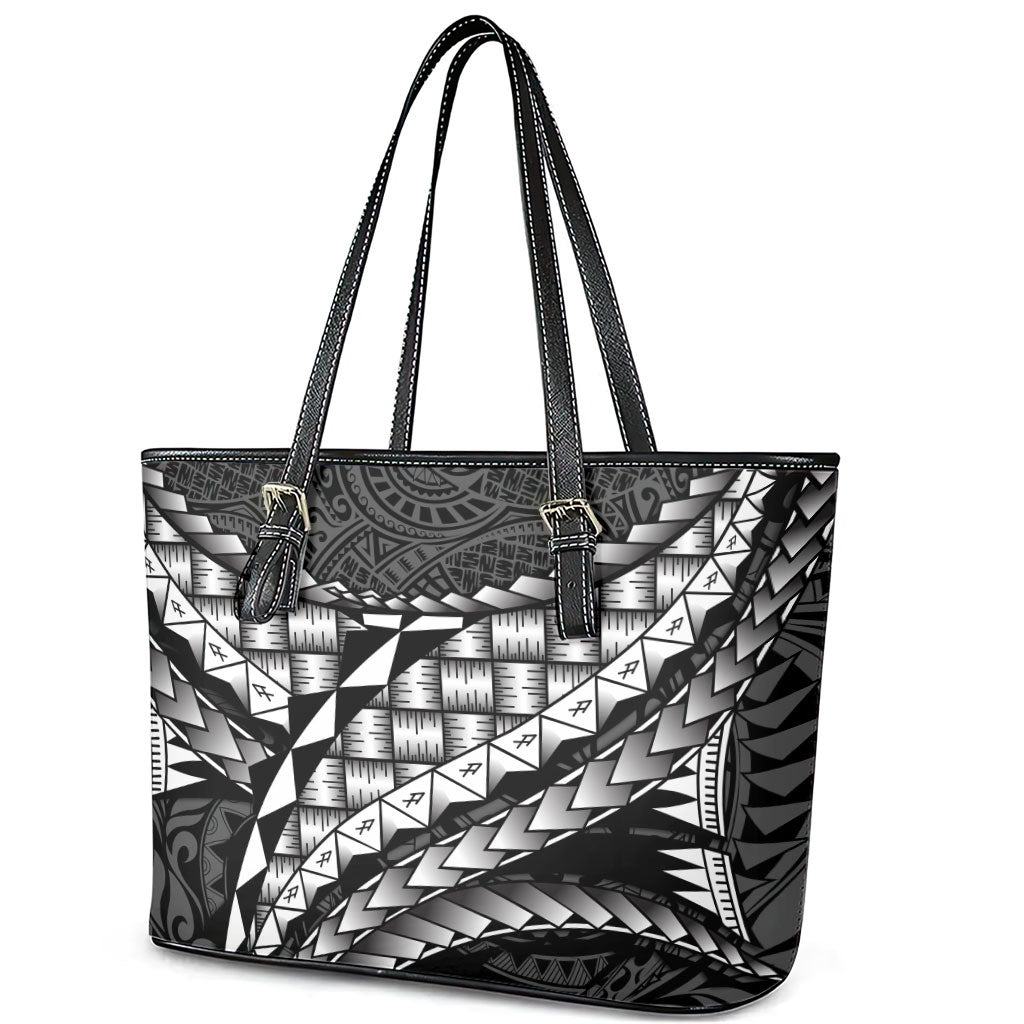 Hawaii Lauhala Tattoo Leather Tote Bag Hawaiian Hala Leaf Weaving