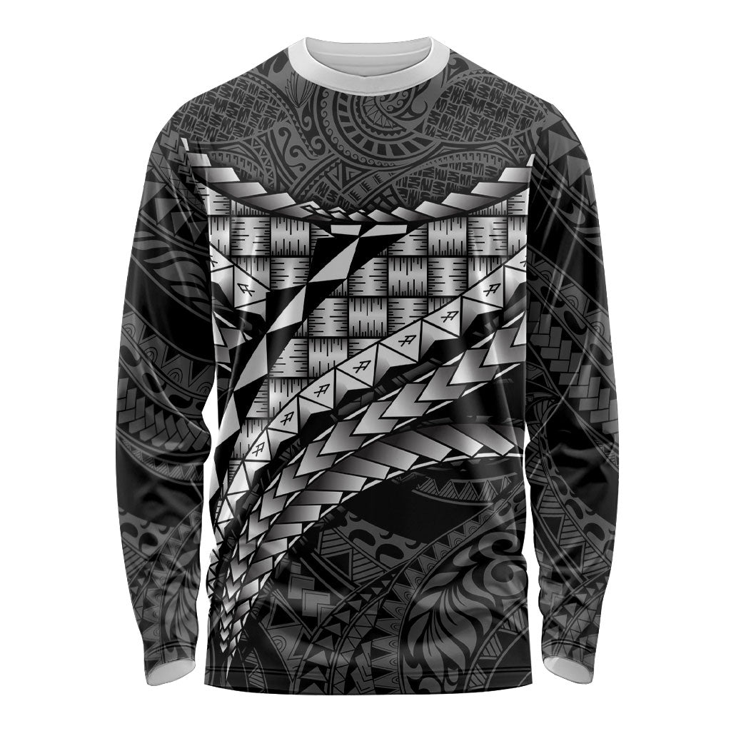 Hawaii Lauhala Tattoo Long Sleeve Shirt Hawaiian Hala Leaf Weaving