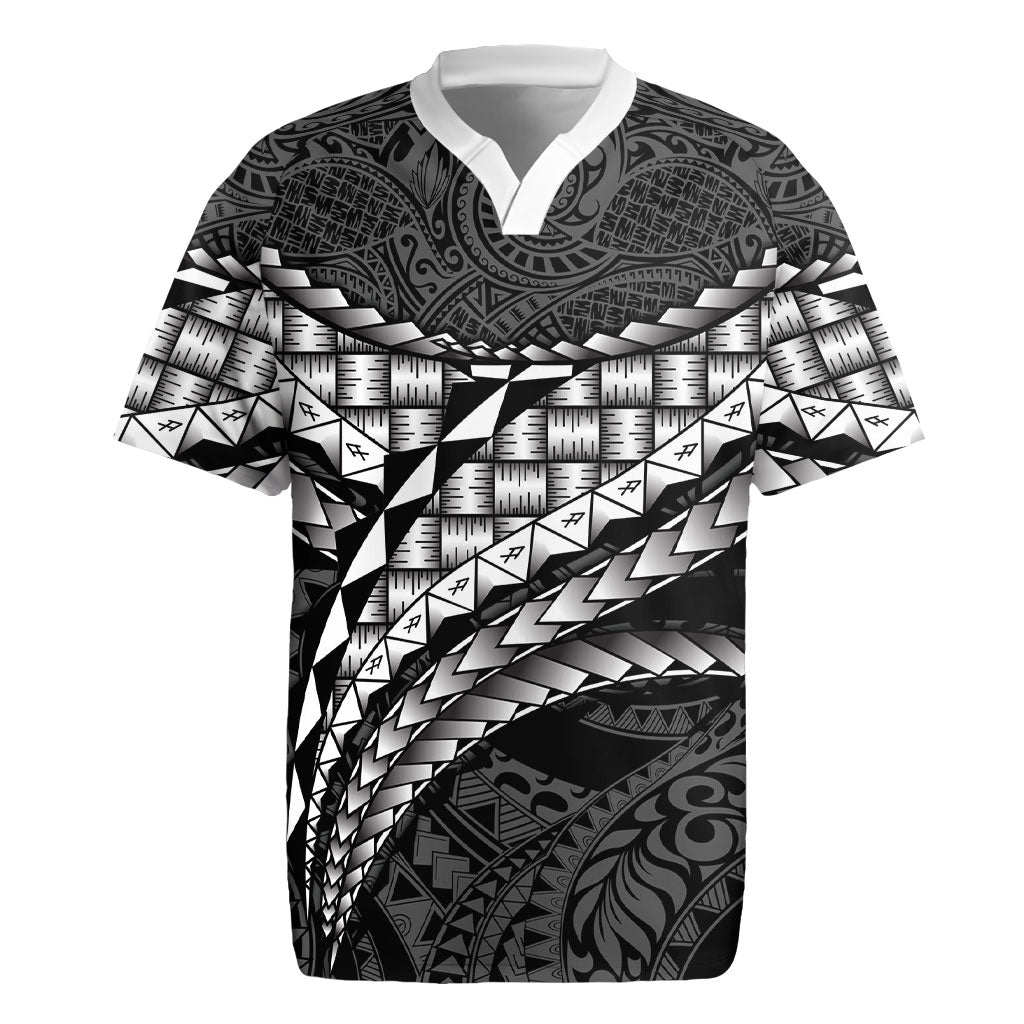 Hawaii Lauhala Tattoo Rugby Jersey Hawaiian Hala Leaf Weaving