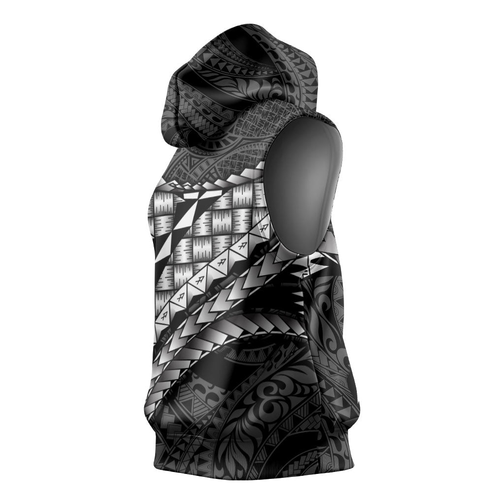 Hawaii Lauhala Tattoo Sleeveless Hoodie Hawaiian Hala Leaf Weaving