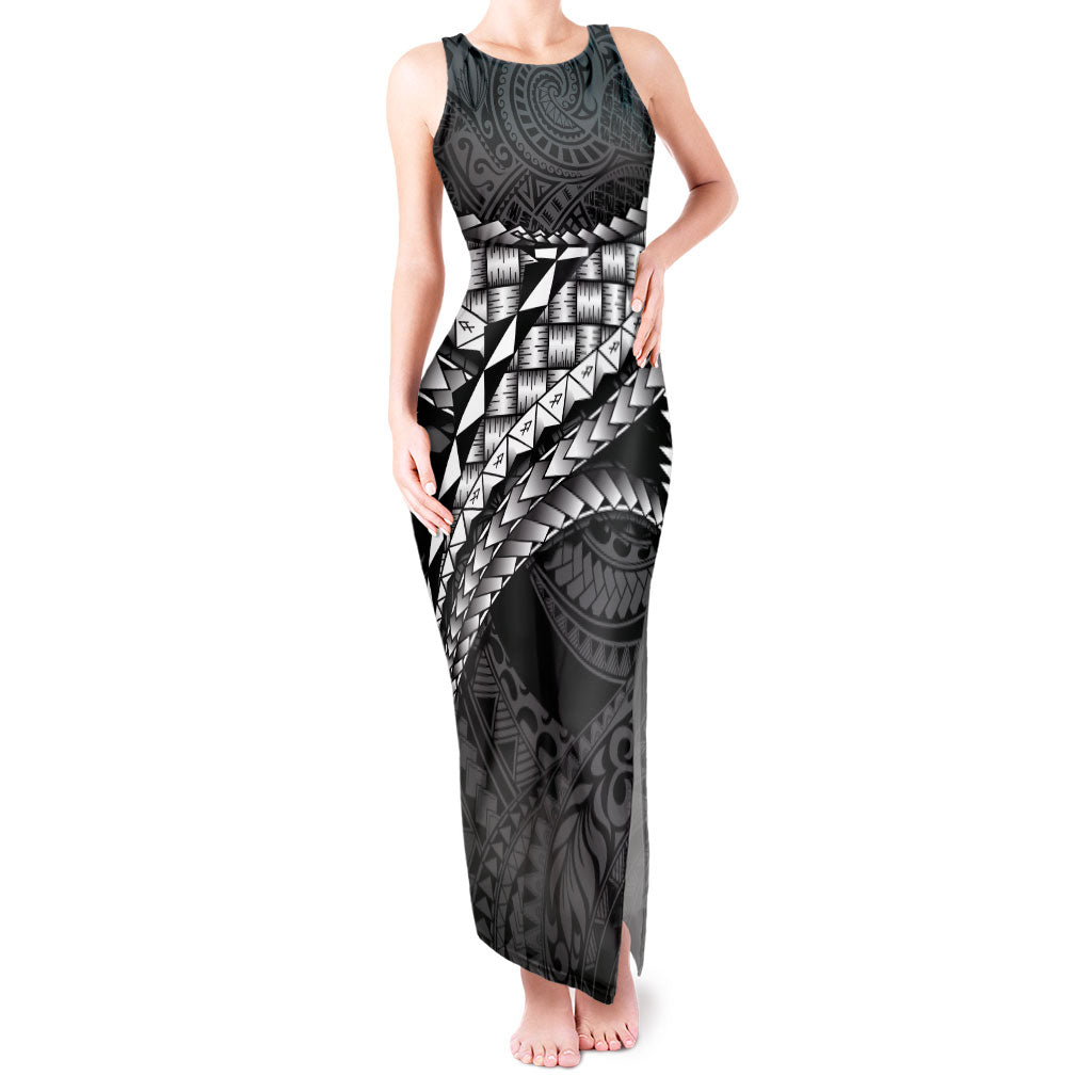 Hawaii Lauhala Tattoo Tank Maxi Dress Hawaiian Hala Leaf Weaving