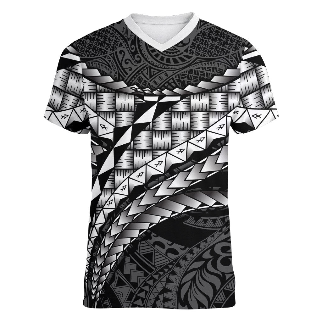Hawaii Lauhala Tattoo Women V-Neck T-Shirt Hawaiian Hala Leaf Weaving