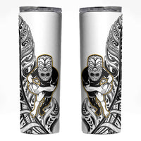 New Zealand Silver Fern Rugby Skinny Tumbler All Black Maori Version White