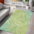 Baby Green Gradient Polynesia Area Rug Hawaiian Tribal Hammerhead Shark Tattoo