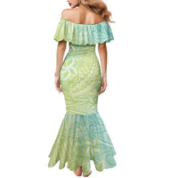 Baby Green Gradient Polynesia Family Matching Mermaid Dress and Hawaiian Shirt Hawaiian Tribal Hammerhead Shark Tattoo LT14 - Polynesian Pride