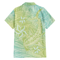 Baby Green Gradient Polynesia Hawaiian Shirt Hawaiian Tribal Hammerhead Shark Tattoo