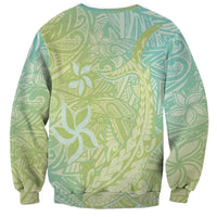 Baby Green Gradient Polynesia Sweatshirt Hawaiian Tribal Hammerhead Shark Tattoo