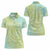 Baby Green Gradient Polynesia Women Polo Shirt Hawaiian Tribal Hammerhead Shark Tattoo