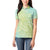 Baby Green Gradient Polynesia Women Polo Shirt Hawaiian Tribal Hammerhead Shark Tattoo