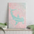 Baby Pink Gradient Polynesia Canvas Wall Art Hawaiian Tribal Hammerhead Shark Tattoo