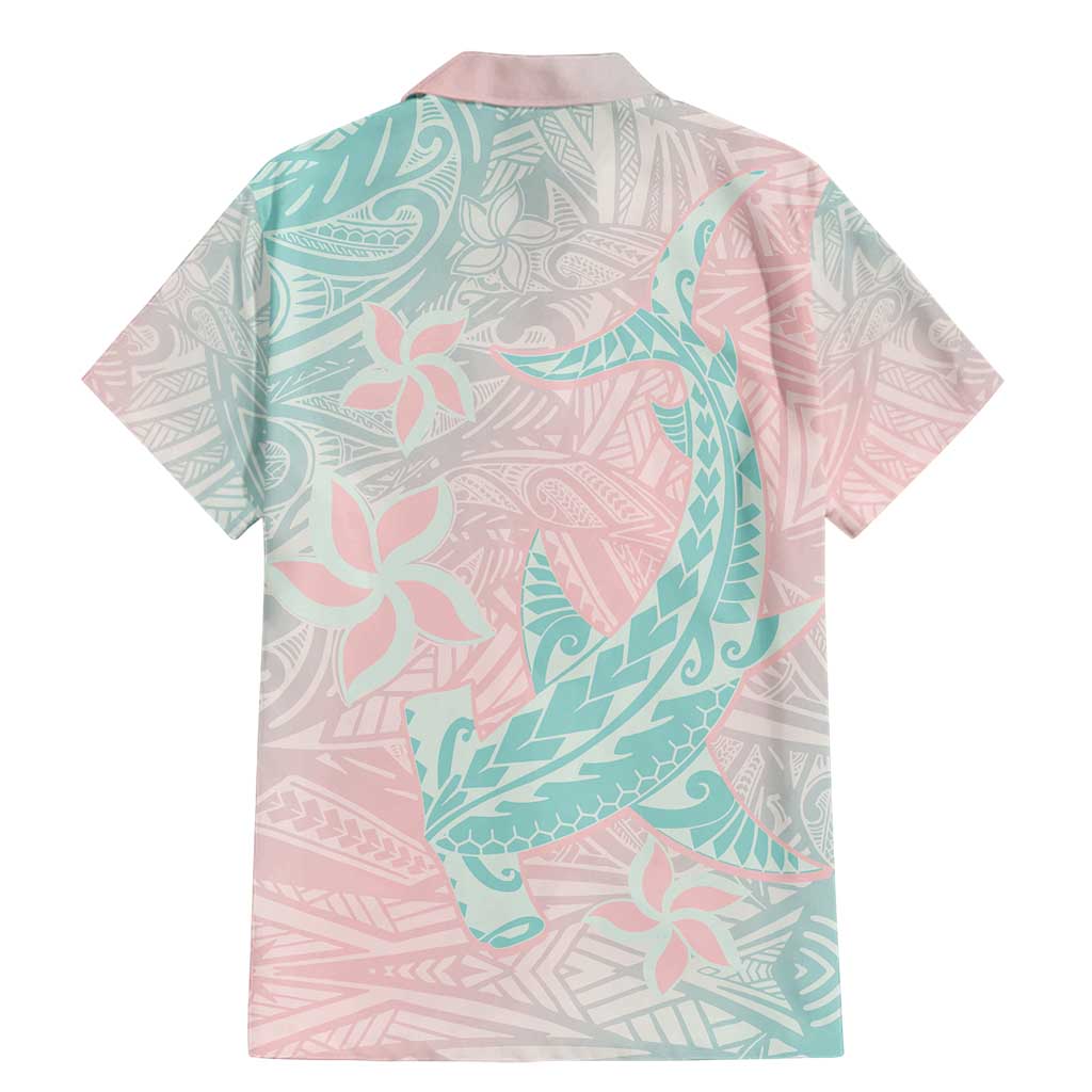 Baby Pink Gradient Polynesia Family Matching Mermaid Dress and Hawaiian Shirt Hawaiian Tribal Hammerhead Shark Tattoo LT14 - Polynesian Pride