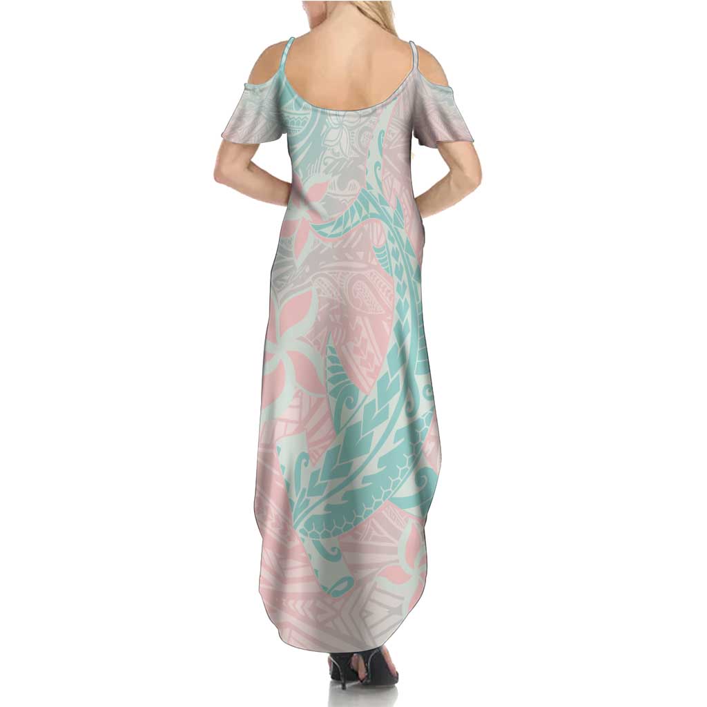 Baby Pink Gradient Polynesia Family Matching Summer Maxi Dress and Hawaiian Shirt Hawaiian Tribal Hammerhead Shark Tattoo