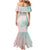 Baby Pink Gradient Polynesia Mermaid Dress Hawaiian Tribal Hammerhead Shark Tattoo