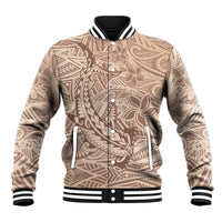 Pink Gradient Polynesia Baseball Jacket Hawaiian Tribal Hammerhead Shark Tattoo