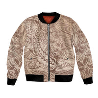 Pink Gradient Polynesia Bomber Jacket Hawaiian Tribal Hammerhead Shark Tattoo