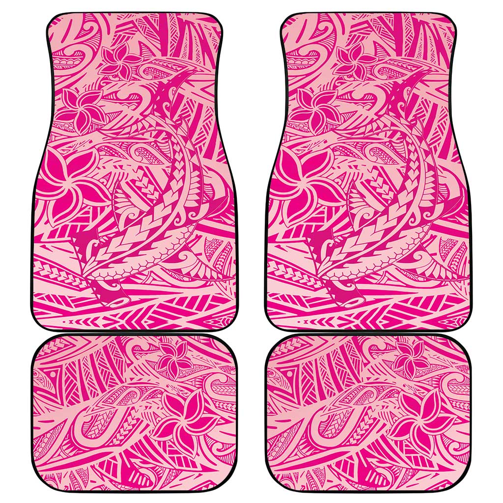 Beige Gradient Polynesia Car Mats Hawaiian Tribal Hammerhead Shark Tattoo