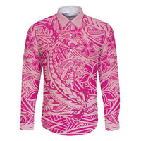 Beige Gradient Polynesia Family Matching Long Sleeve Bodycon Dress and Hawaiian Shirt Hawaiian Tribal Hammerhead Shark Tattoo